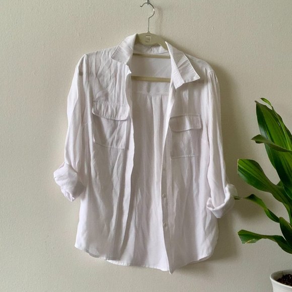 Classic White Button Down Blouse - Picture 5 of 8